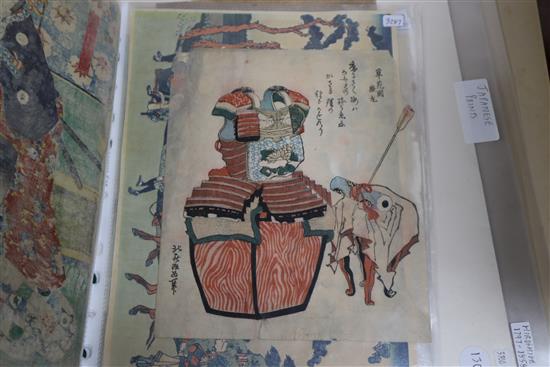 Japanese School, a group of assorted woodblock prints